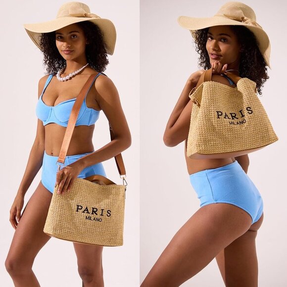 Stylish Eco-Friendly Quilted Tote for Summer – Crossbody & Handheld Options - Picture 3 of 6